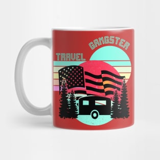 Travel Gangster (Trailer Sunset Flag) Mug